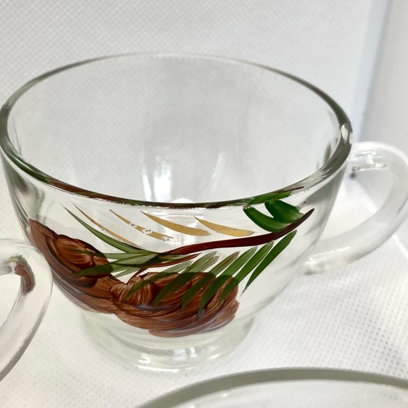 Vintage Hand Painted Pinecone Drinkware - Picture 8 of 14